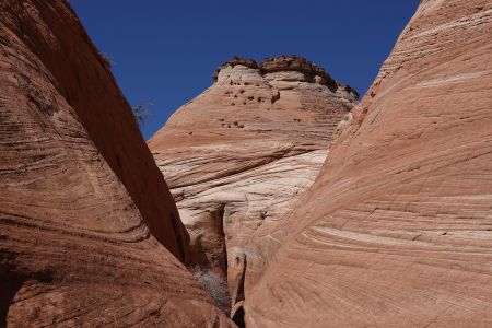 Úžasná krajina poblíž Zebra Slot Canyonu